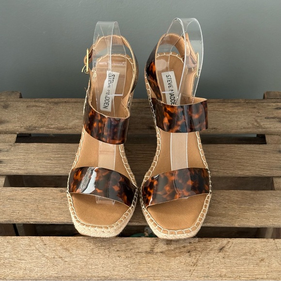 STEVE MADDEN Uri Espadrille Wedge Sandal 8 A29 - Picture 4 of 9